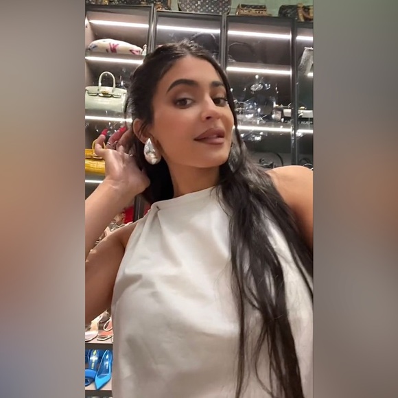 14K White Gold Plated Large Teardrop Earrings - Picture 1 of 12